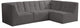 Relax Velvet Upholstered 4-Piece L-Shaped Modular Sectional, Grey