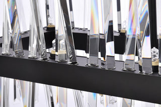 Modern Black 16-Light Chandelier