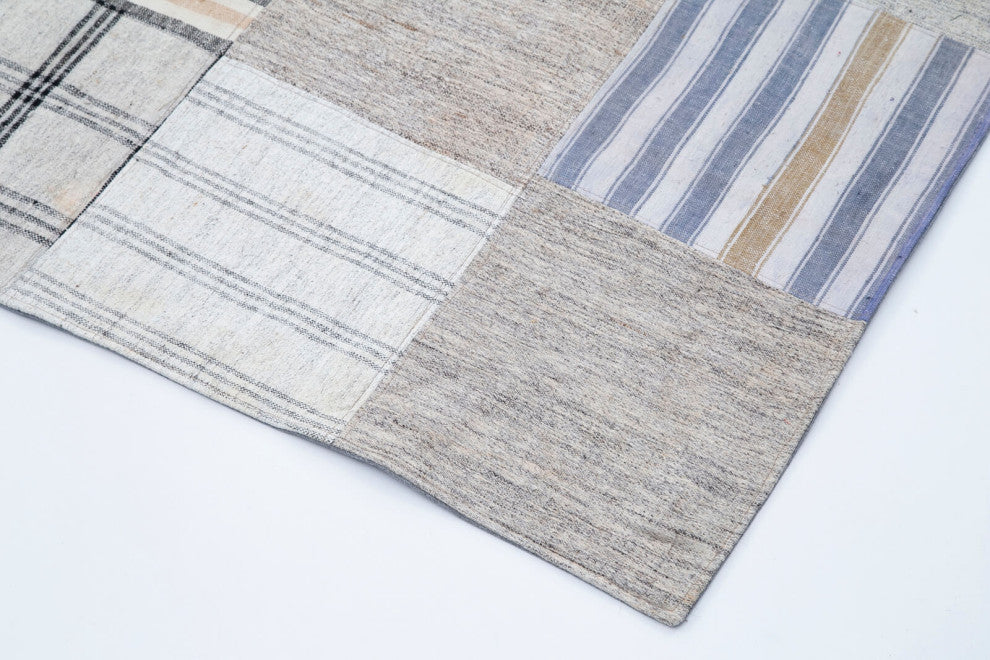 Rug N Carpet - Handmade Turkish 8' 2'' x 11' 3'' Rustic Patchwork Kilim Rug