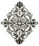 Extra Large 44" Iron Scroll Wall Art Metal Plaque Outdoor Ornate Brown Green