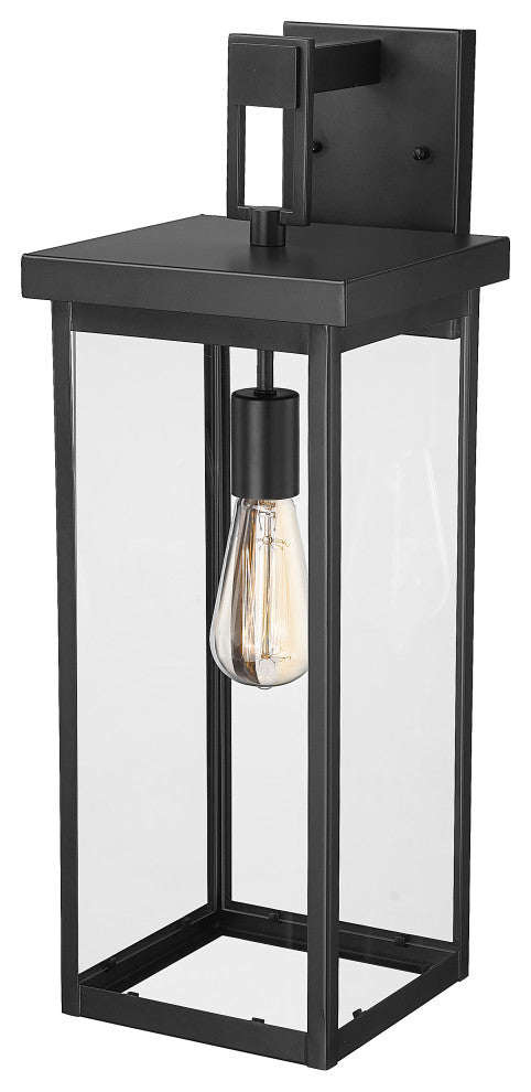 Barkeley Collection 1-Light 22" Tall Outdoor Fixture, Powder Coat Black