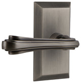 Studio Plate With Fleur Lever, Antique Pewter, Passage, Left-Handed