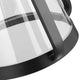 Everett 1-Light 18-Inch Pendant, Matte Black With Clear Glass
