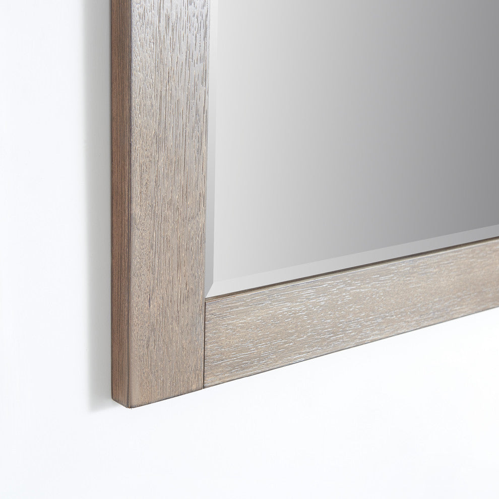 Cortes Rectangular Wall Mount Mirror, Classical Grey, 72"