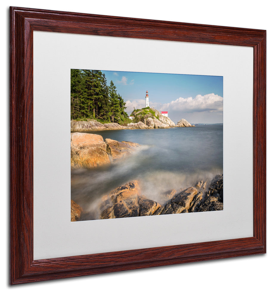 Pierre Leclerc 'Lighthouse Park' Matted Framed Art, Wood Frame, White, 20x16