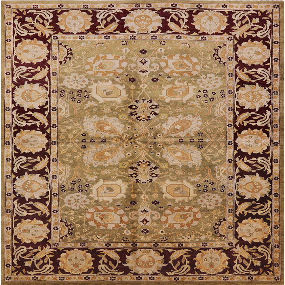 Ahgly Company Indoor Square Mid-Century Modern Area Rugs, 8' Square