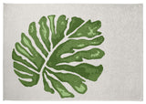 Big Leaf Spring Chenille Rug, Green, 5'x7'