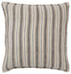 Jaipur Living Lucien Striped Pillow, Dark Brown/Cream, 20"x20", Down Fill