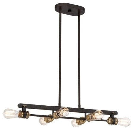 Miles 6-Light Chandelier, Vintage Bronze
