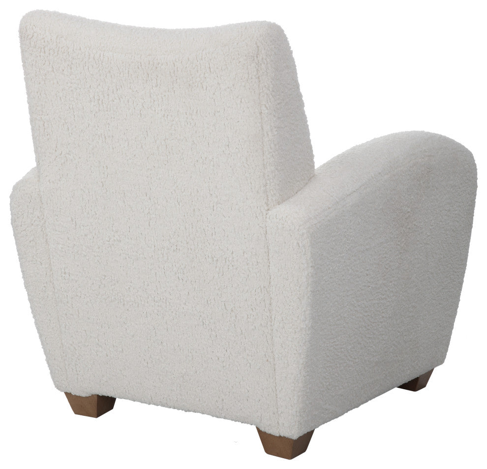 Uttermost Teddy White Shearling Accent Chair