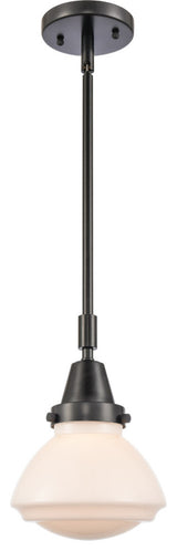 Innovations 447-1S-BK-G321-LED Olean 1 Light 6.75" Mini Pendant, Matte Black