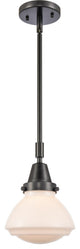 Innovations 447-1S-BK-G321-LED Olean 1 Light 6.75" Mini Pendant, Matte Black