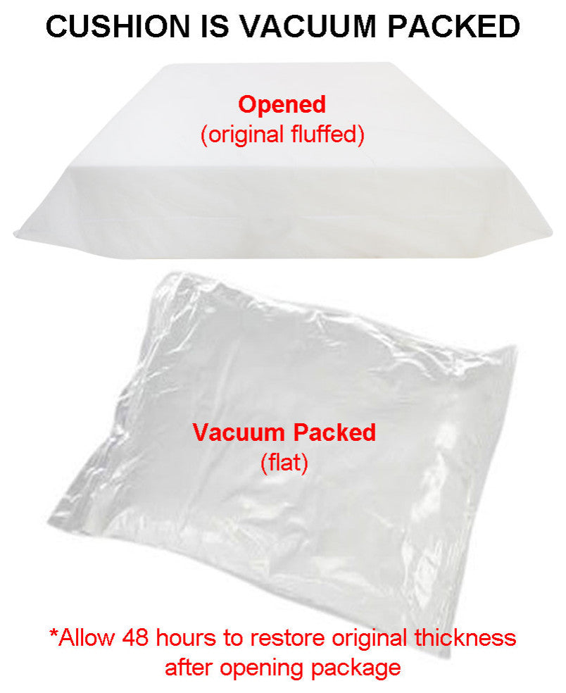 Large 26" x 30" x 6" Deep Seat Cushion Insert Foam Back Polyester Fill Fiber