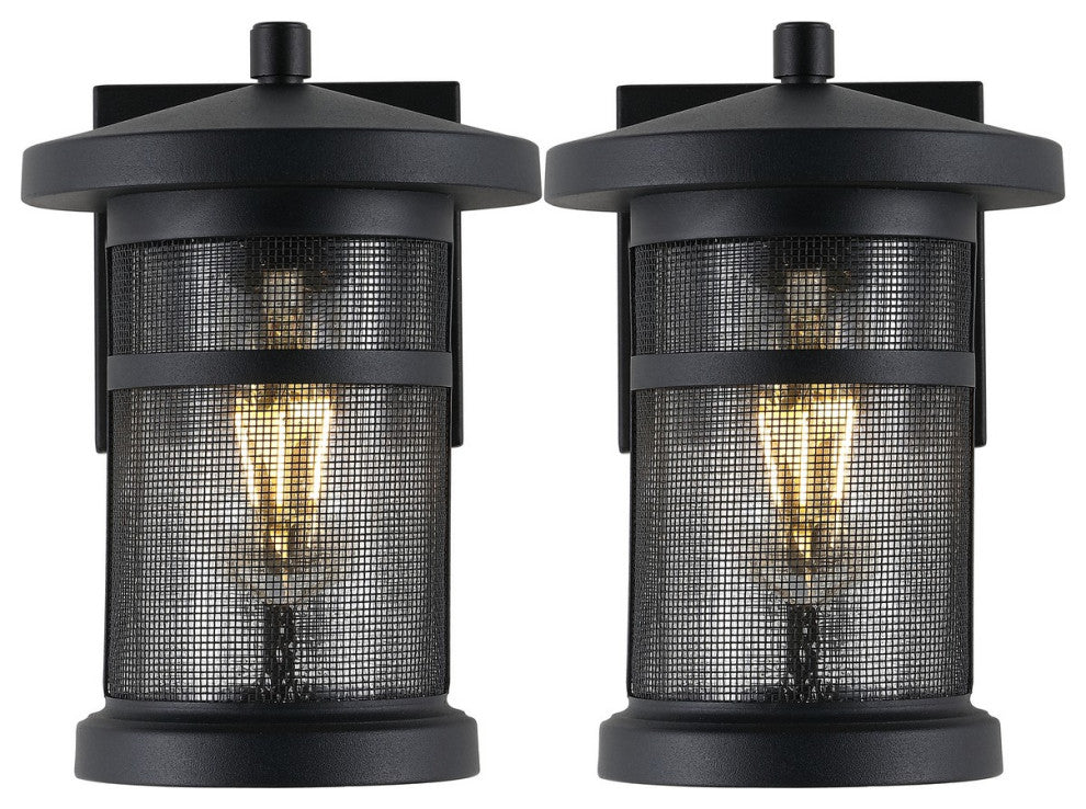 Safavieh Osprey Outdoor Wall Sconce Set of 2 Black