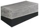 Benzara UPT-263774 45" Rectangular Mango Wood Coffee Table, Iron Base, Black