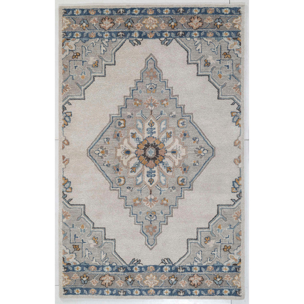 Timeless Britson Hand Made Indoor Area Rug, 3'x5', Blue