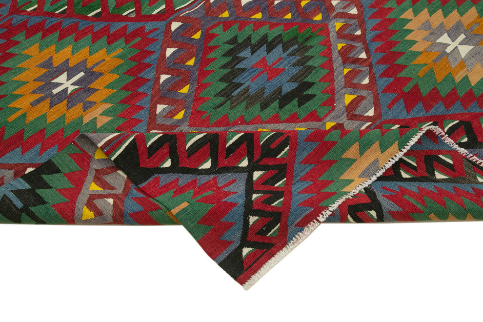 Rug N Carpet - Handwoven Turkish 5' 9'' x 10' 2'' Vintage Kilim Rug