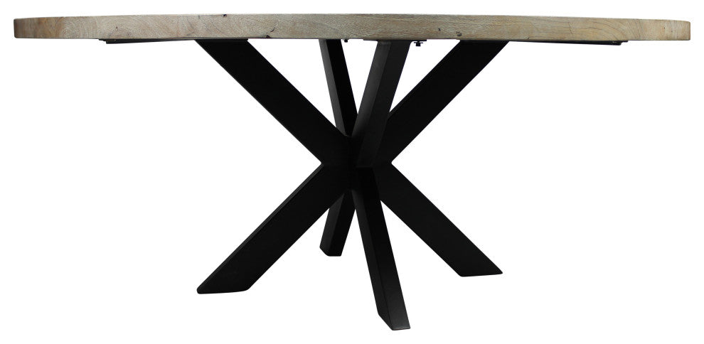 Felix 7-Piece Dining Set With 60" Round Dining Table and 6 Teal Velvet Chairs