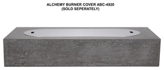 Pyromania Alchemy Concrete Fire Pit Table, 60"x30", Slate, Natural Gas