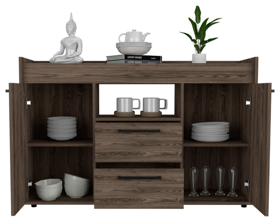 Sideboard Perssiu, Living Room, Dark Walnut