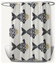 Fish Tales Taupe 70" w x 73" h Shower Curtain