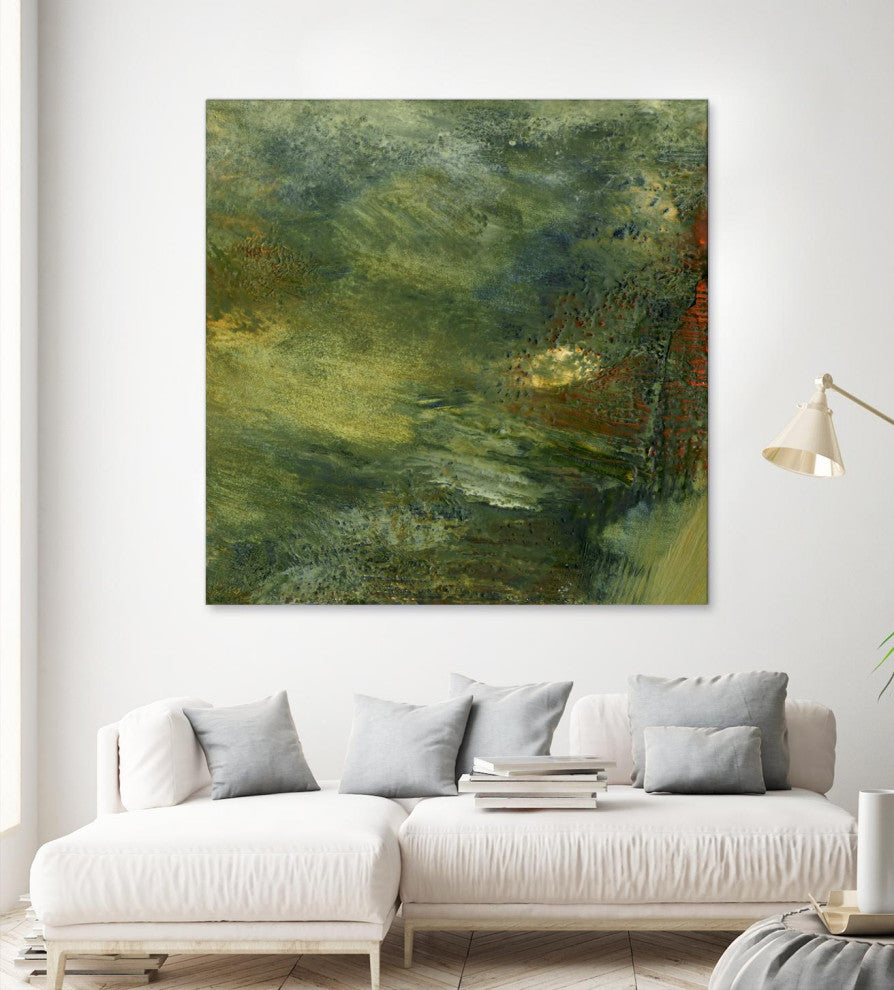 "Encaustic Tile, Multi IV" Fine Art Giant Canvas print 54"x54"