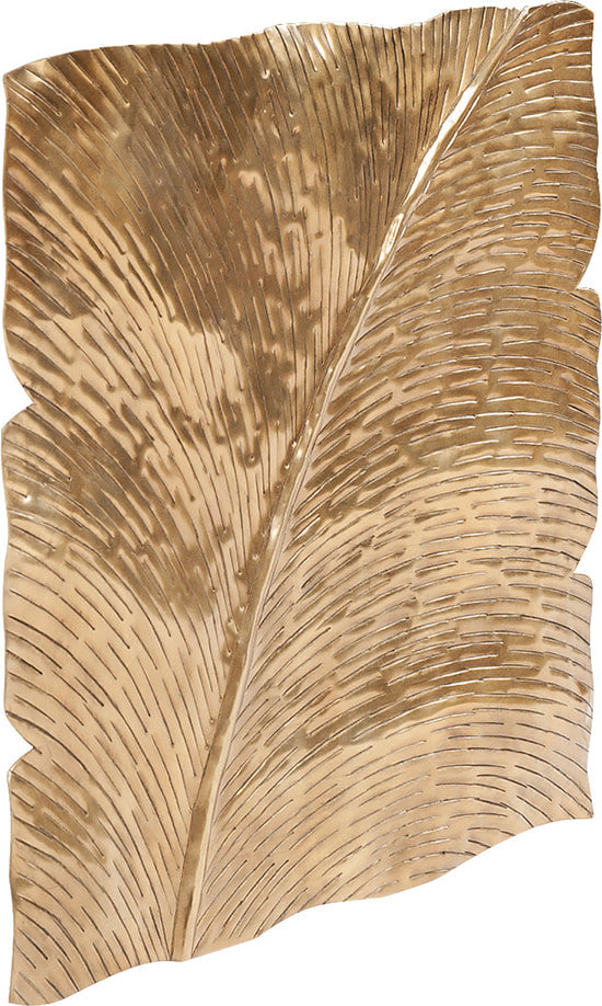 Howard Elliott Square Leaf Wall Decor Antique Gold Medium