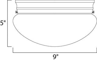 Maxim 5881 Essentials 9"W 2 Light Ceiling Light - Satin Nickel / White Glass