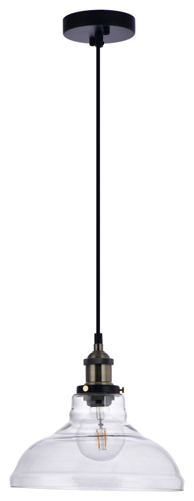 Lazzur Blavet 1 Light 11" Matte Black Pendant