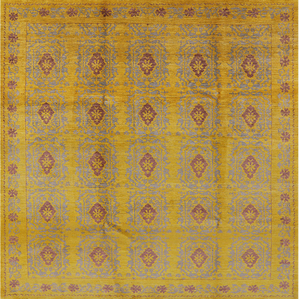 Ahgly Company Indoor Square Mid-Century Modern Area Rugs, 3' Square