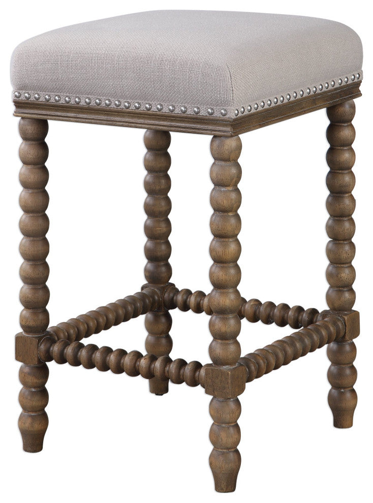 Uttermost Pryce Wooden Counter Stool