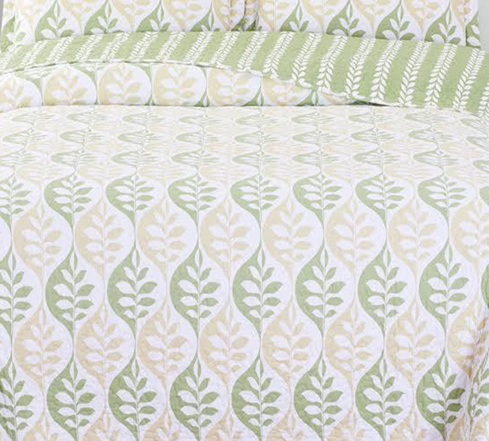 Gia Oversized Reversible Quilted Coverlet, Twin