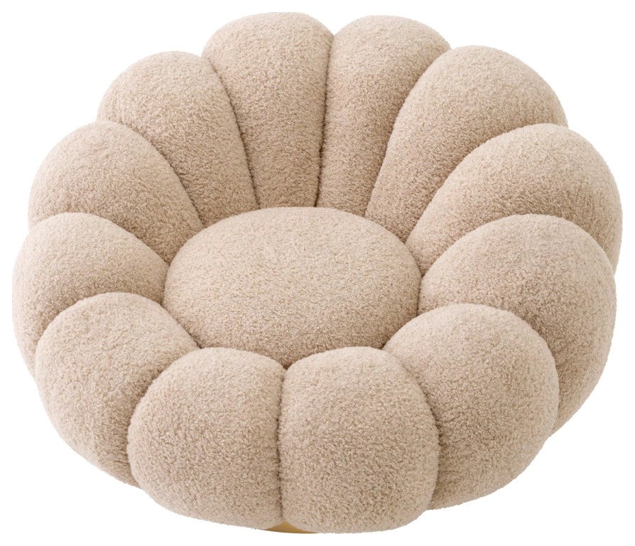 Flower Design Swivel Chair | Eichholtz Mello, Light Brown