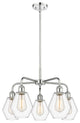 Cindyrella 5-Light 24" Stem Chandelier, Polished Chrome, Clear Shade
