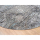 Gray, Silk with Textured Wool, Hand Knotted, Modern, Round, Rug, 11'10" x 11'10"