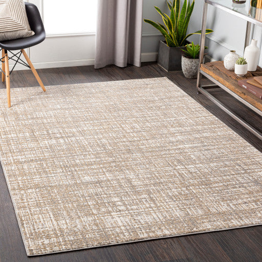 Surya Zermatt ZRT-2329 5'2"x7' Rug, Medium Gray/Camel/Cream/Taupe