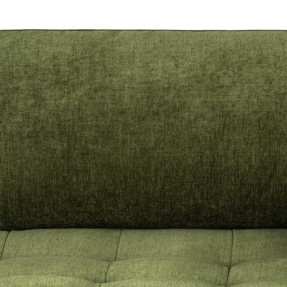 Poly and Bark Napa Velvet Sofa, Distressed Green Velvet