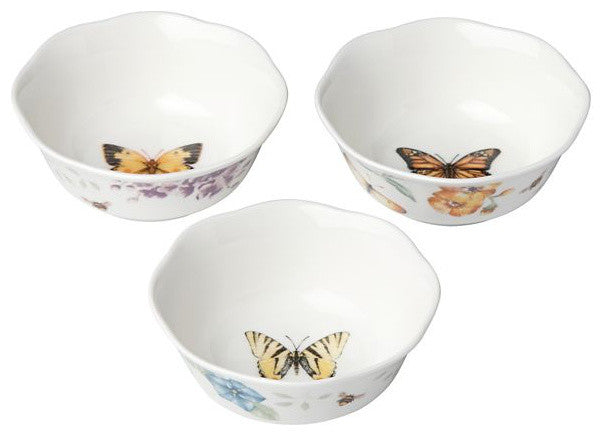 Lenox Butterfly Meadow 3 Piece 8 Ounce Prep Bowl Set
