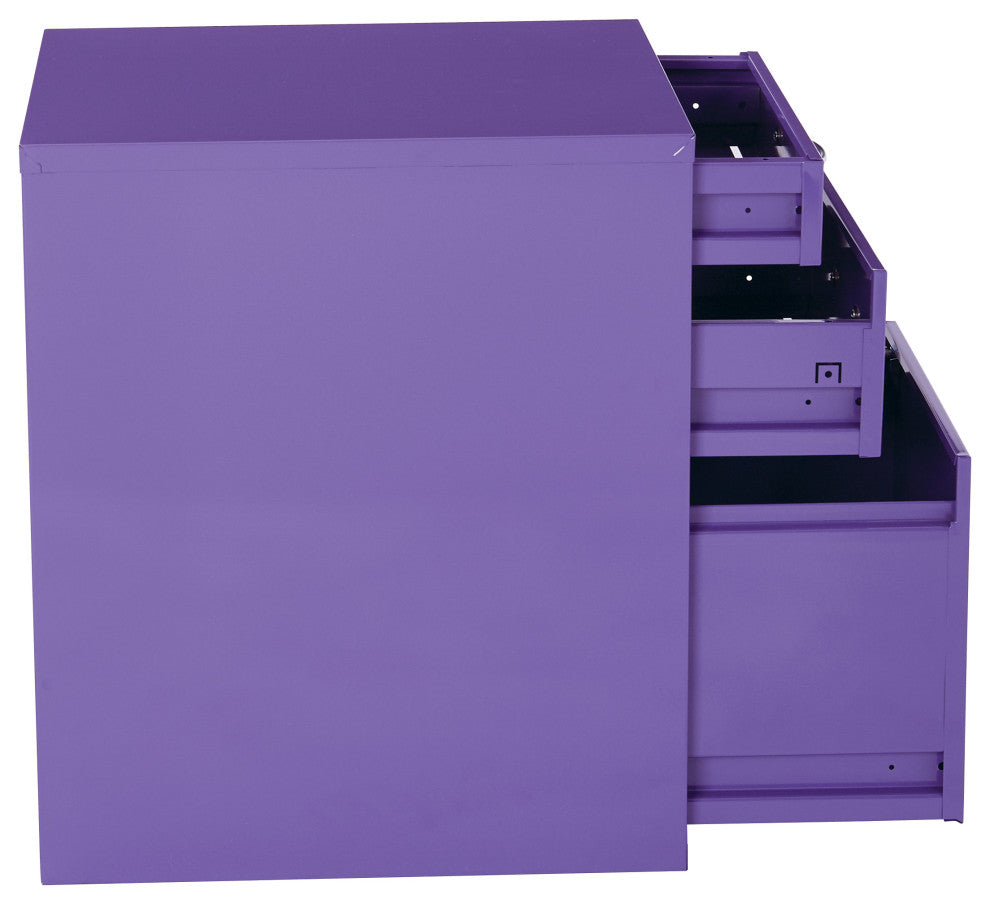 22" Pencil, Box, Storage File Cabinet, Purple