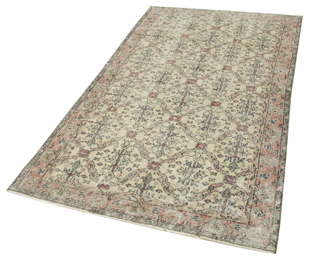 Rug N Carpet - Handmade Oriental 3' 9" x 7' 0" Vintage Small Area Rug