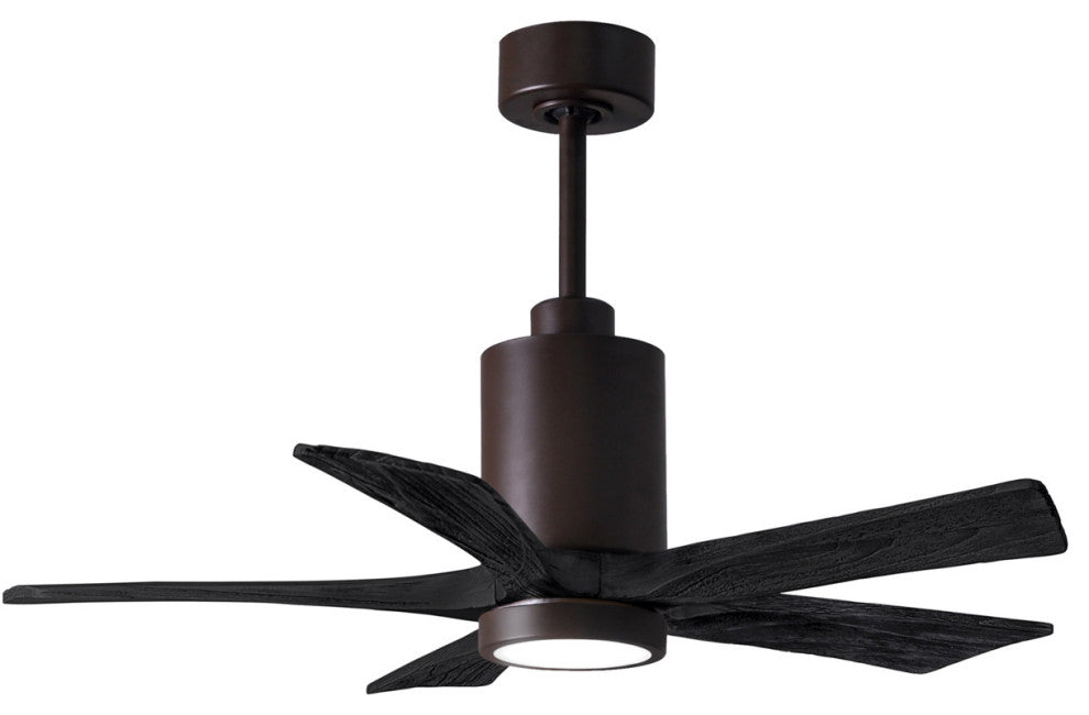 Matthews Fan Patricia-5 With Kit, Textured Bronze, 42", Matte Black