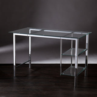 Viktor Chrome/Glass Desk