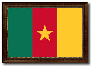 Cameroon Country Flag Canvas Print, 15"x21"