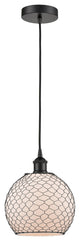 Innovations 616-1P-BK-G121-8CBK Chicken Wire 1 Light Pendant, Matte Black