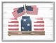 Rustic Patriotic Jars American Pride Flag Design ,1pc, each 11 x 14