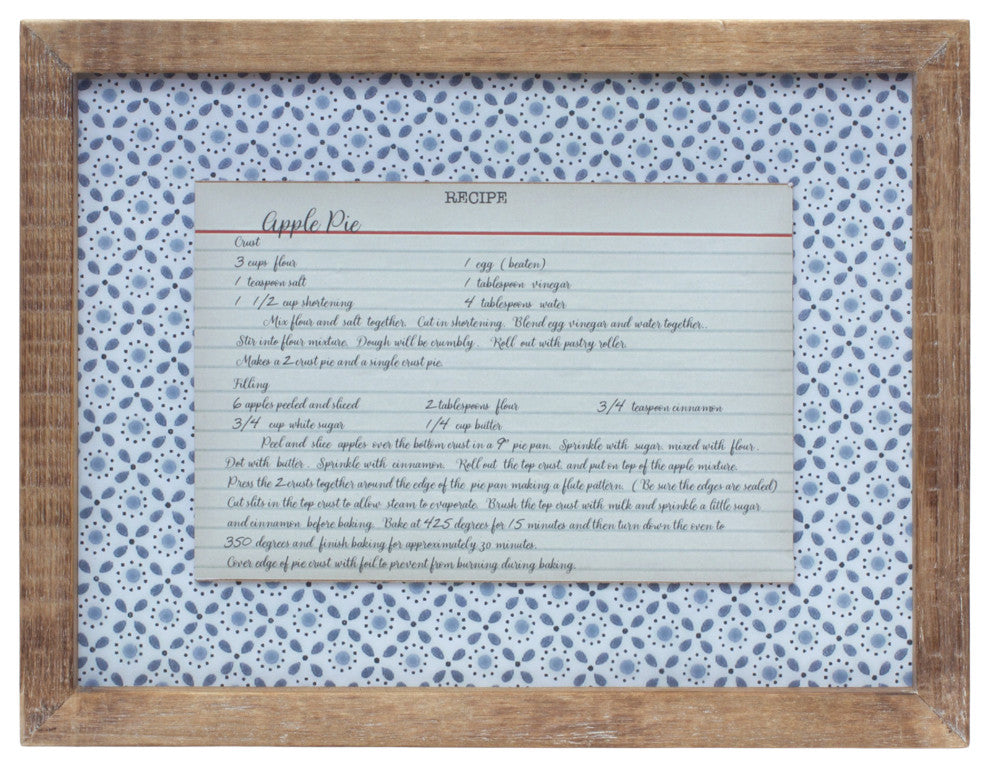 Framed Recipe Card, 4-Piece Set