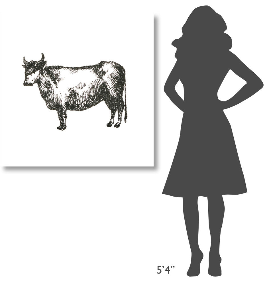 "Farm Animal Icons IV" Digital Paper Print by Sue Schlabach, 38"x38"