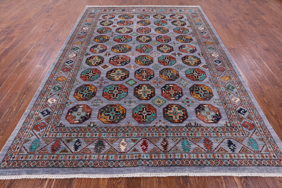 Handmade Bokhara Wool Rug 8' 1" X 11' 0" - Q12777