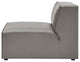 Armchair and Sofa Set, Faux Vegan Leather, Gray, Modern, Lounge Hospitality