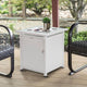 LeisureMod Walbrooke Patio Square Tank Holder, White